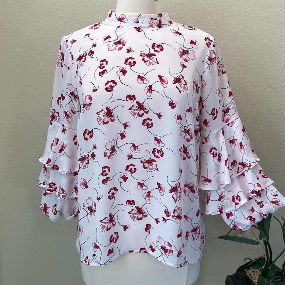 Cece Cherry Blossom Pink Floral Top